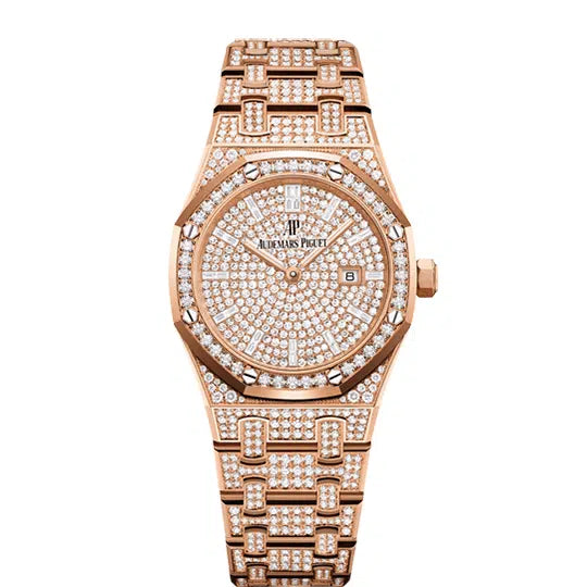 Audemars Piguet Royal Oak 67652OR.ZZ.1265OR.01 Quartz 33mm Rose Gold Diamond