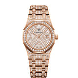 Audemars Piguet Royal Oak 67652OR.ZZ.1265OR.01 Quartz 33mm Rose Gold Diamond