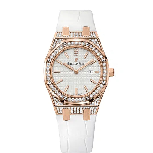 Audemars Piguet Royal Oak 67652OR.ZZ.D011CR.01 33mm Rose Gold Diamond Quartz