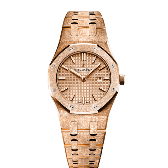 Audemars Piguet Royal Oak Frosted Gold Quartz 67653OR.GG.1263OR.02 33mm Rose Gold