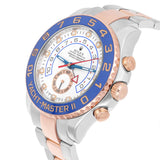 Rolex Yacht-Master II 116681 44mm Rose Gold and Steel White Dial Mens Watch