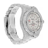 Breitling Superocean 44mm Custom Diamond Stainless Steel Watch A44360