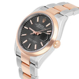 Rolex Datejust 36 126201-0014 Rose Gold and Steel Dark Rhodium Dial Domed Bezel Oyster Bracelet