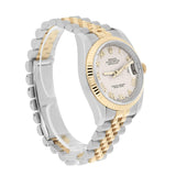 Rolex Datejust 36 Two-Tone 116233 Ivory Pyramid Roman Dial Jubilee Bracelet