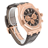 Audemars Piguet Royal Oak Chronograph 26331OR.OO.D821CR.01 41mm Rose Gold Brown Dial Leather Strap