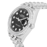 Rolex Datejust 126234 36mm Stainless Steel Black Diamond Dial Jubilee Watch
