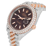 Rolex Datejust 41 126331 Rose Gold and Stainless Steel Diamond-Set Brown Dial Watch
