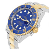 Rolex Submariner 116613LB 40mm Blue Dial Two-Tone Diamond Men's Watch
