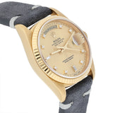 Rolex Day-Date 18238 36mm 18K Yellow Gold Fluted Bezel Champagne Diamond Dial