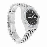 Rolex Datejust 36 Reference 116234 Diamond Bezel Black Index Dial Jubilee Bracelet Watch