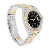 Rolex Datejust 36 Two-Tone 116233 Black Dial Diamond Bezel Jubilee Bracelet