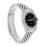 Rolex Datejust 36 Stainless Steel Black Roman Dial Jubilee Bracelet 16220