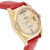 Rolex Day-Date 18238 36mm 18K Yellow Gold Fluted Bezel Silver Dial