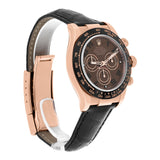 Rolex Daytona 116515LN 40mm 18k Everose Gold Chocolate Dial Leather Strap