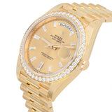 Rolex Day-Date 40 228348RBR-0002 18K Yellow Gold Diamond Dial & Bezel President Bracelet