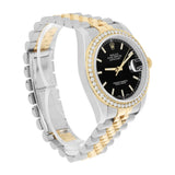 Rolex Datejust 36 116233 Two-Tone Diamond Bezel Black Dial Jubilee Bracelet
