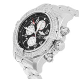 Breitling Super Avenger Chronograph 48mm Diamond Bezel Black Dial A13370