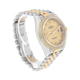 Rolex Datejust 36 116233 Two-Tone Champagne Roman Dial Diamond Bezel Jubilee Bracelet