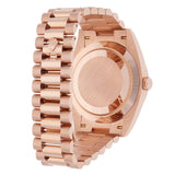 Rolex Day-Date 40 228235-0002 Chocolate Dial Fluted Bezel 18k Rose Gold