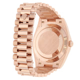 Rolex Day-Date 40 228235-0025 Rose Gold Green Dial Fluted Bezel President Bracelet