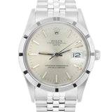 Rolex Oyster Perpetual Date 15010 Stainless Steel 34mm Jubilee Silver Dial 1983