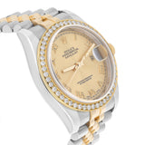 Rolex Datejust 36 116233 Two-Tone Champagne Roman Dial Diamond Bezel Jubilee Bracelet