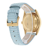 Rolex Day-Date 18238 36mm 18K Yellow Gold Fluted Bezel Champagne Dial Leather Strap