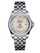 Breitling Galactic 32 Sleek A71330531A1A1 32mm Stainless Steel Diamond-Set Mother-of-Pearl Dial