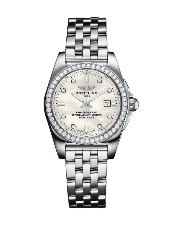 Breitling Galactic 29 Sleek A72348531A1A1 29mm Stainless Steel White Mother-of-Pearl Diamond Dial