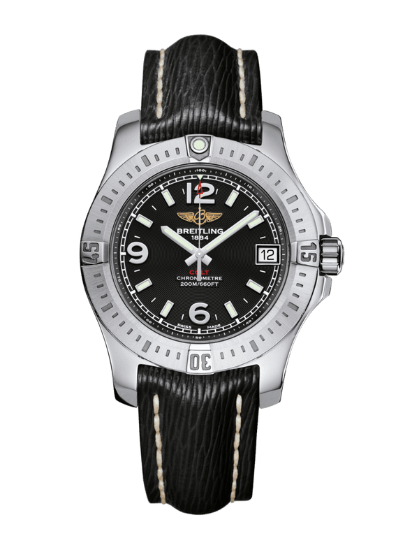 Breitling Colt 36 A74389111B1X1 Stainless Steel Volcano Black Dial Ladies Watch