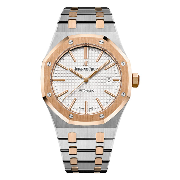 Audemars Piguet Royal Oak Selfwinding 15400SR.OO.1220SR.01 – 41mm Steel and 18k Rose Gold, White Dial