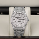 Audemars Piguet Royal Oak 15400ST Iced Out 41mm Aftermarket Diamond-Set