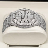 Audemars Piguet Royal Oak 15400ST Iced Out 41mm Aftermarket Diamond-Set