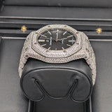 Audemars Piguet Royal Oak 15400ST Custom Diamond Black Dial 41mm Stainless Steel