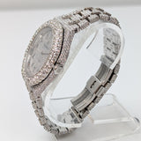 Audemars Piguet Royal Oak 15400ST Custom Iced Out Diamond Case and Dial Watch