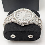 Audemars Piguet Royal Oak 15400ST Custom Iced Out Diamond Case and Dial Watch