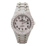 Audemars Piguet Royal Oak 15400ST Custom Iced Out Diamond Case and Dial Watch