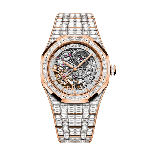 Audemars Piguet Royal Oak Skeleton 15417OR.ZZ.1267OR.01.A 41mm Pink Gold Diamond Bracelet