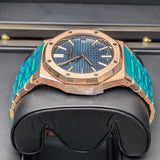 Audemars Piguet Royal Oak 15510OR.OO.1320OR.03 Blue Dial 18-Carat Pink Gold Watch 41mm