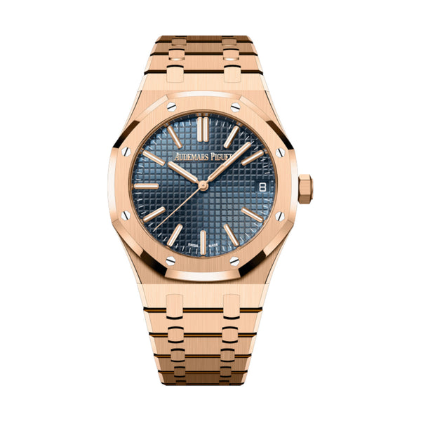 Audemars Piguet Royal Oak 15510OR.OO.1320OR.03 Blue Dial 18-Carat Pink Gold Watch 41mm