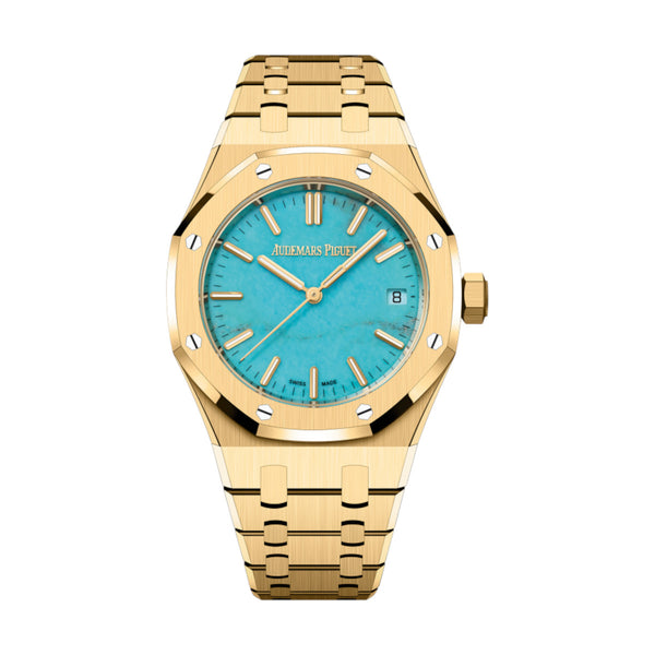 Audemars Piguet Royal Oak 15550BA.OO.1356BA.01 37mm Yellow Gold Turquoise Dial