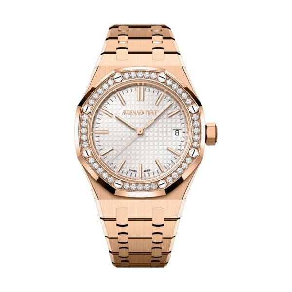 Audemars Piguet Royal Oak 15551OR.ZZ.1356OR.04 37mm Pink Gold Silver Dial
