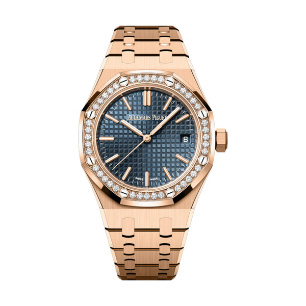 Audemars Piguet Royal Oak 15551OR.ZZ.1356OR.05 37mm Pink Gold Blue Dial