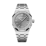 Audemars Piguet Royal Oak 15551ST.ZZ.1356ST.06 37mm Grey Dial Diamond Bezel Stainless Steel