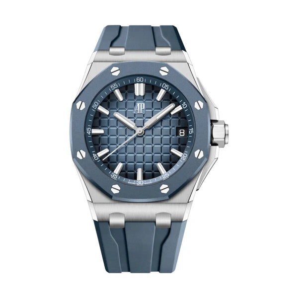 Audemars Piguet Royal Oak Offshore 15605SK.OO.A350CA.01 43mm Smoked Blue Dial Blue Rubber Strap