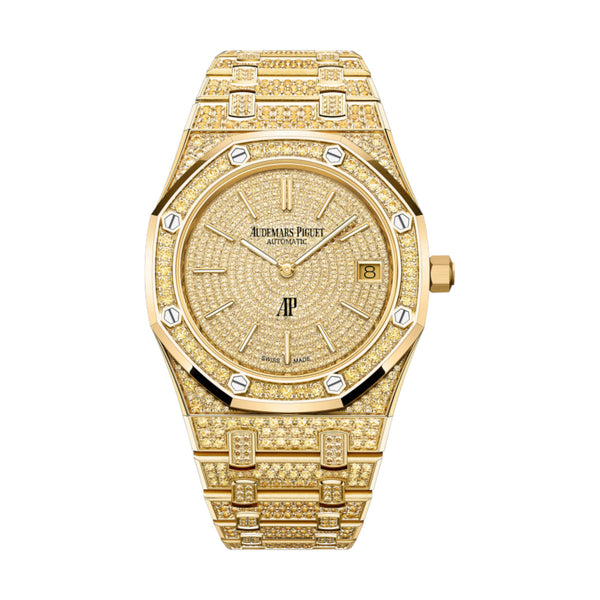 Audemars Piguet Royal Oak 16202BA.HH.1241BA.01 39mm Yellow Gold with Yellow Sapphires