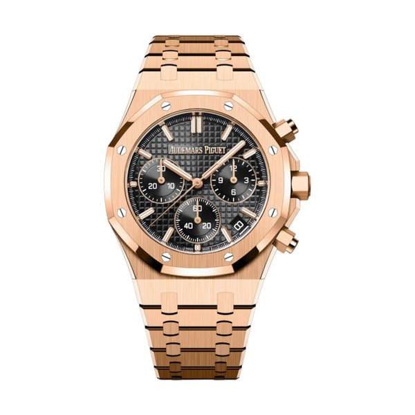 Audemars Piguet Royal Oak 26240OR.OO.1320OR.06 Black Dial 18-Carat Pink Gold 41mm Flyback Chronograph