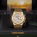 Audemars Piguet Royal Oak Chronograph 41mm Ref. 26320BA.OO.1220BA.01 White Dial 18K Yellow Gold