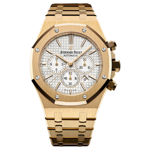 Audemars Piguet Royal Oak Chronograph 41mm Ref. 26320BA.OO.1220BA.01 White Dial 18K Yellow Gold