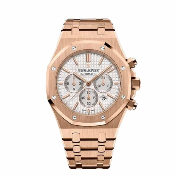 Audemars Piguet Royal Oak 26320OR.OO.1220OR.02 41mm 18k Rose Gold Silver Dial